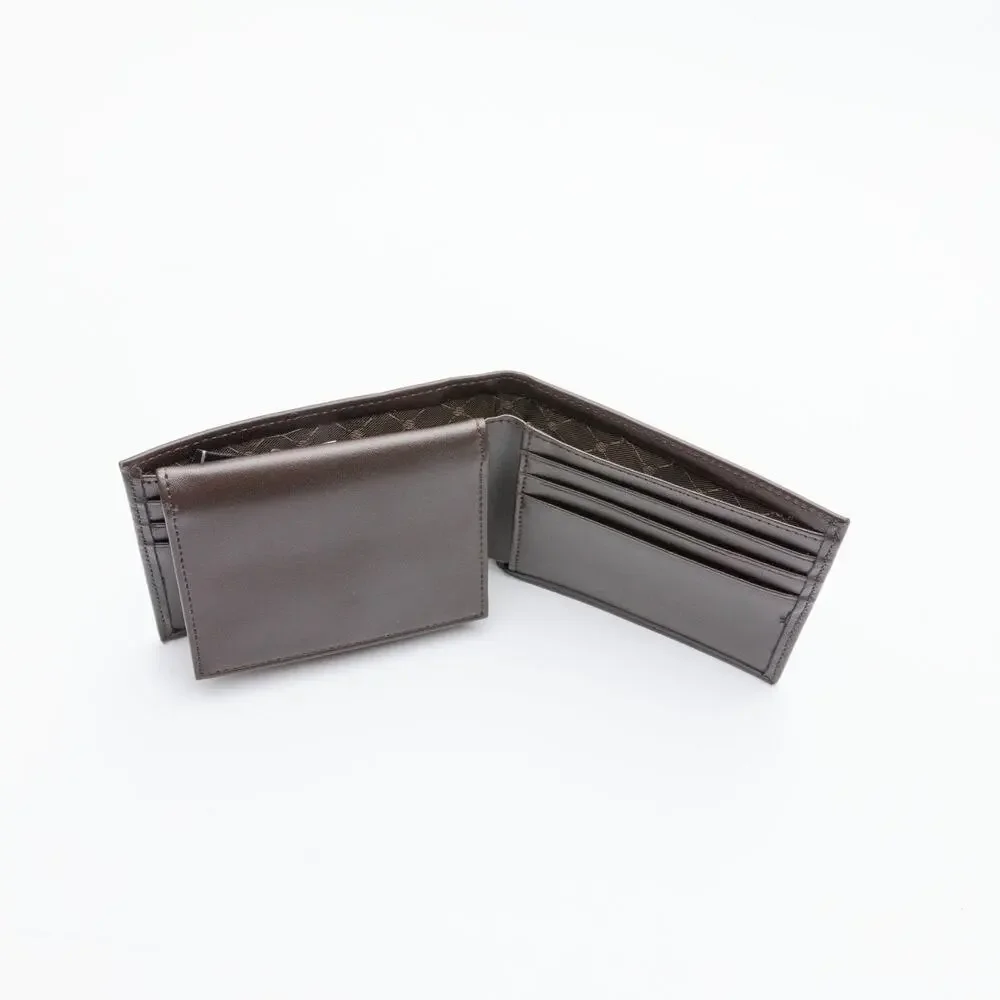 Perry Ellis Sun Shine Passcase Men's Leather Wallet Brown